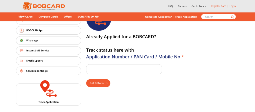 Bank Of Baroda Credit Card Status Check Online by Mobile Number