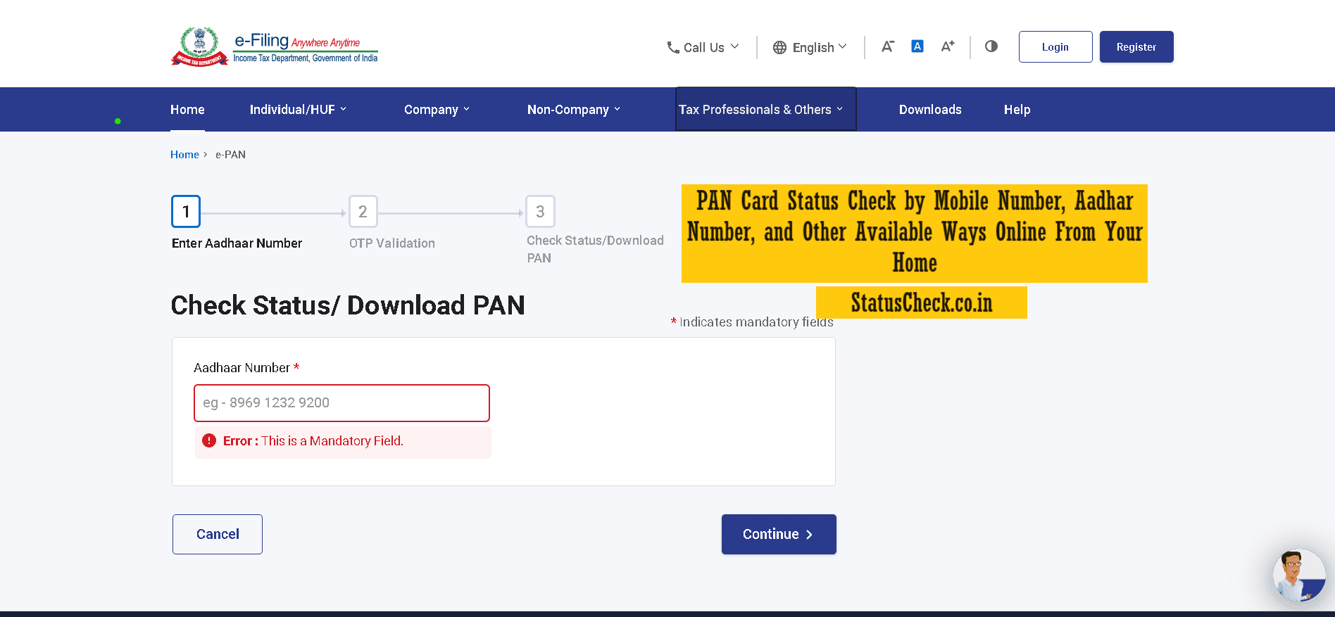 PAN Card Status Check by Mobile Number, Aadhar Number, and Other Available Ways PAN Card Status Check by Mobile Number, Aadhar Number, and Other Available Ways